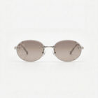 KOWN EON — rimless oval sunglasses with rose-to-taupe gradient lenses, front view