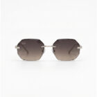 KOWN MOCHA — rimless octagonal sunglasses with brown gradient lenses, front view