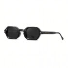 KOWN ONYX — black octagonal sunglasses with dark lenses, front view